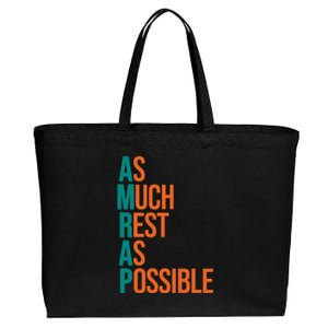 AMRAP As Much Rest As Possible Funny Cotton Canvas Jumbo Tote