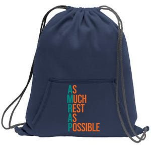 AMRAP As Much Rest As Possible Funny Sweatshirt Cinch Pack Bag