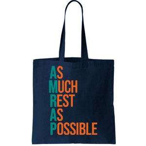 AMRAP As Much Rest As Possible Funny Tote Bag