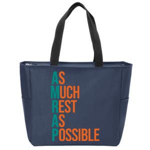 AMRAP As Much Rest As Possible Funny Zip Tote Bag