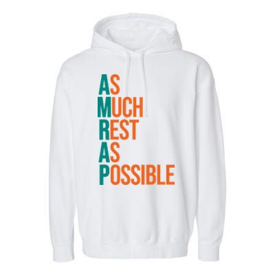 AMRAP As Much Rest As Possible Funny Garment-Dyed Fleece Hoodie