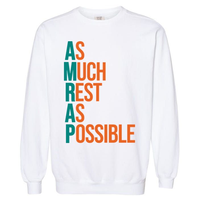 AMRAP As Much Rest As Possible Funny Garment-Dyed Sweatshirt