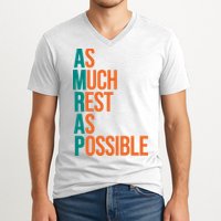 AMRAP As Much Rest As Possible Funny V-Neck T-Shirt