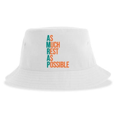 AMRAP As Much Rest As Possible Funny Sustainable Bucket Hat