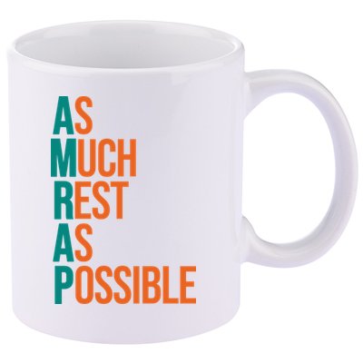 AMRAP As Much Rest As Possible Funny 11oz C Handle Ceramic Mug