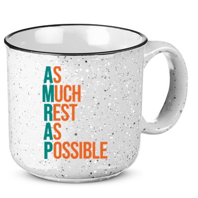 AMRAP As Much Rest As Possible Funny 15oz Campfire Ceramic Mug