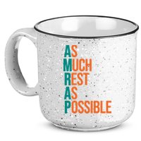 AMRAP As Much Rest As Possible Funny 15oz Campfire Ceramic Mug