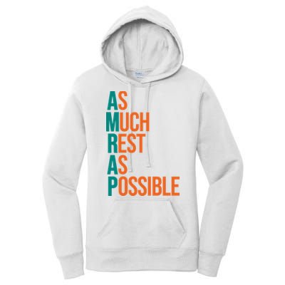 AMRAP As Much Rest As Possible Funny Women's Pullover Hoodie