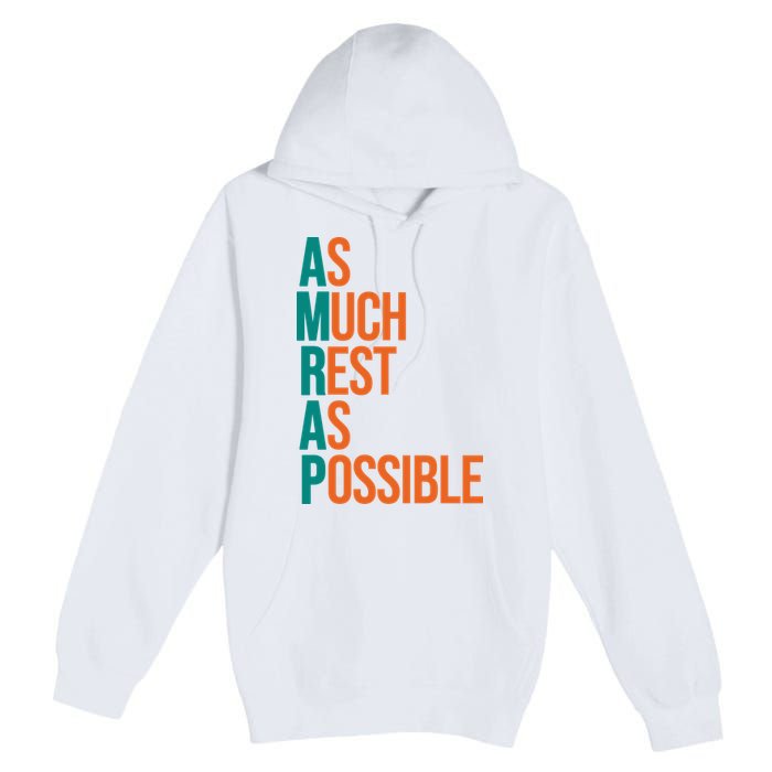 AMRAP As Much Rest As Possible Funny Premium Pullover Hoodie