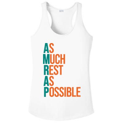AMRAP As Much Rest As Possible Funny Ladies PosiCharge Competitor Racerback Tank
