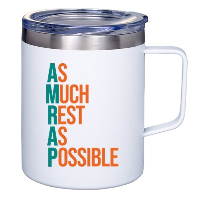 AMRAP As Much Rest As Possible Funny 12oz Stainless Steel Coffee Mug