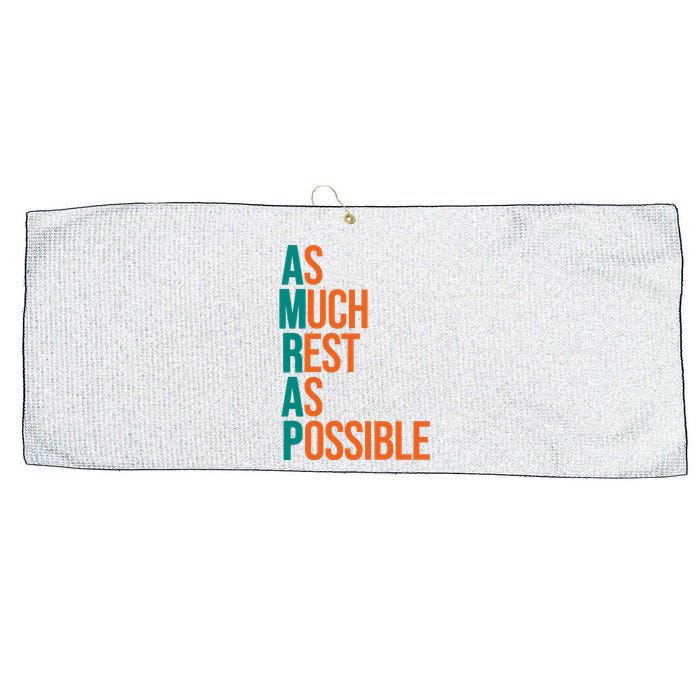 AMRAP As Much Rest As Possible Funny Large Microfiber Waffle Golf Towel