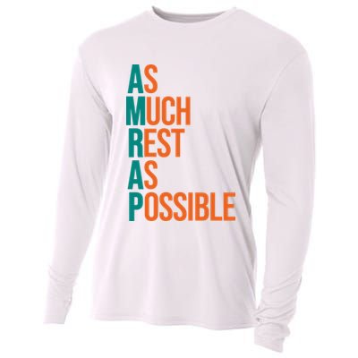AMRAP As Much Rest As Possible Funny Cooling Performance Long Sleeve Crew