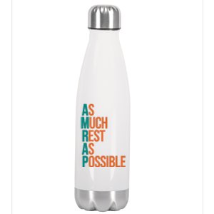 AMRAP As Much Rest As Possible Funny Stainless Steel Insulated Water Bottle