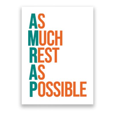 AMRAP As Much Rest As Possible Funny Poster