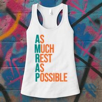 AMRAP As Much Rest As Possible Funny Womens Tank Top