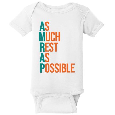 AMRAP As Much Rest As Possible Funny Baby Bodysuit
