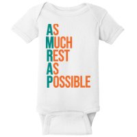 AMRAP As Much Rest As Possible Funny Baby Bodysuit