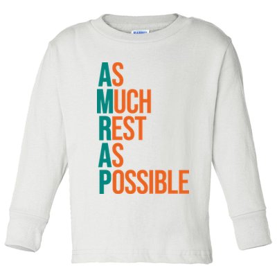 AMRAP As Much Rest As Possible Funny Toddler Long Sleeve Shirt