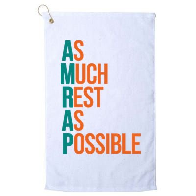 AMRAP As Much Rest As Possible Funny Golf Towel