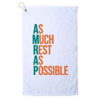 AMRAP As Much Rest As Possible Funny Platinum Collection Golf Towel