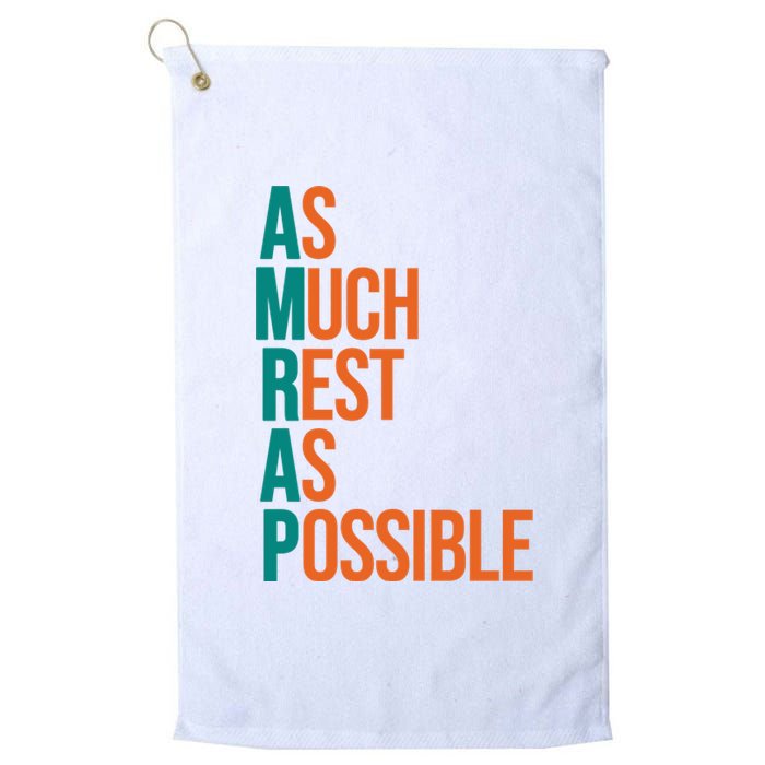 AMRAP As Much Rest As Possible Funny Platinum Collection Golf Towel