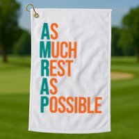 AMRAP As Much Rest As Possible Funny Golf Towel