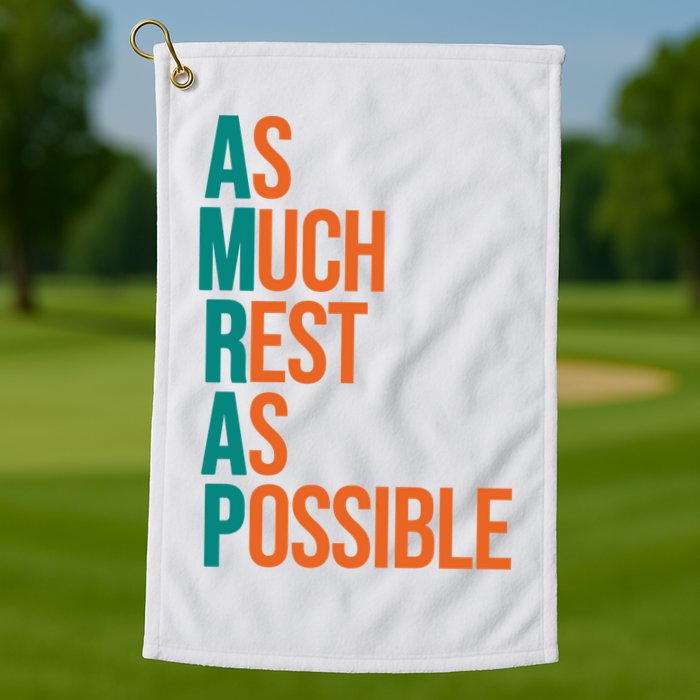 AMRAP As Much Rest As Possible Funny Golf Towel