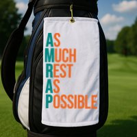 AMRAP As Much Rest As Possible Funny Golf Towel