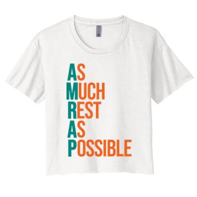 AMRAP As Much Rest As Possible Funny Crop Top