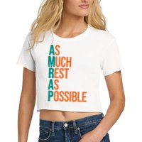 AMRAP As Much Rest As Possible Funny Crop Top