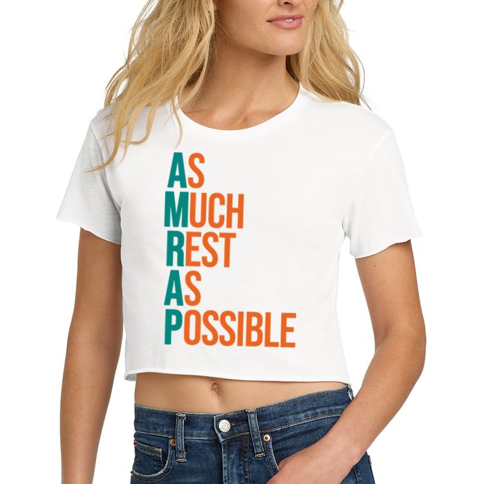 AMRAP As Much Rest As Possible Funny Crop Top