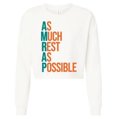 AMRAP As Much Rest As Possible Funny Cropped Pullover Crew