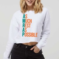 AMRAP As Much Rest As Possible Funny Cropped Pullover Crew