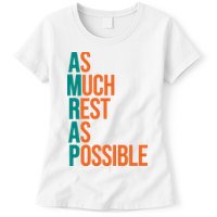 AMRAP As Much Rest As Possible Funny Womens T-Shirt