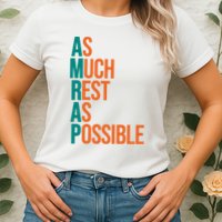 AMRAP As Much Rest As Possible Funny Womens T-Shirt