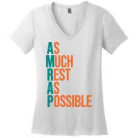 AMRAP As Much Rest As Possible Funny Women's V-Neck T-Shirt
