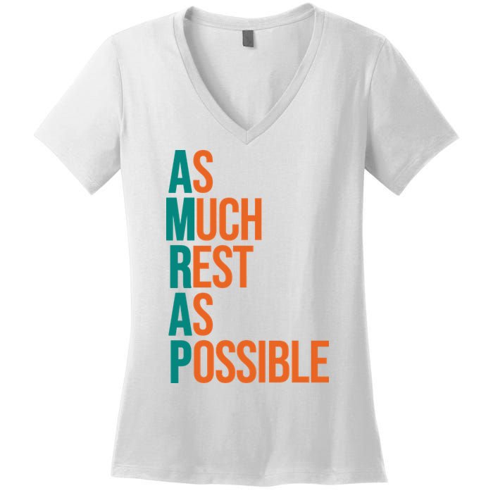 AMRAP As Much Rest As Possible Funny Women's V-Neck T-Shirt