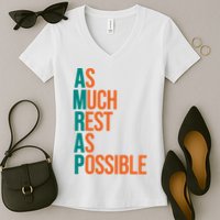 AMRAP As Much Rest As Possible Funny Women's V-Neck T-Shirt
