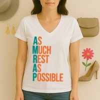 AMRAP As Much Rest As Possible Funny Women's V-Neck T-Shirt