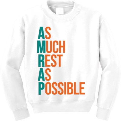 AMRAP As Much Rest As Possible Funny Kids Sweatshirt