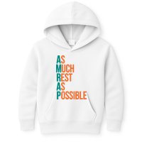 AMRAP As Much Rest As Possible Funny Kids Hoodie