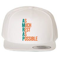 AMRAP As Much Rest As Possible Funny Wool Snapback Cap