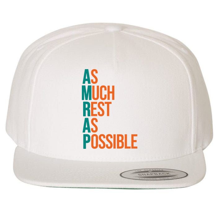 AMRAP As Much Rest As Possible Funny Wool Snapback Cap