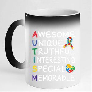 Autism Awareness Month Awesome Autism Awareness Gift 11oz Black Color Changing Mug