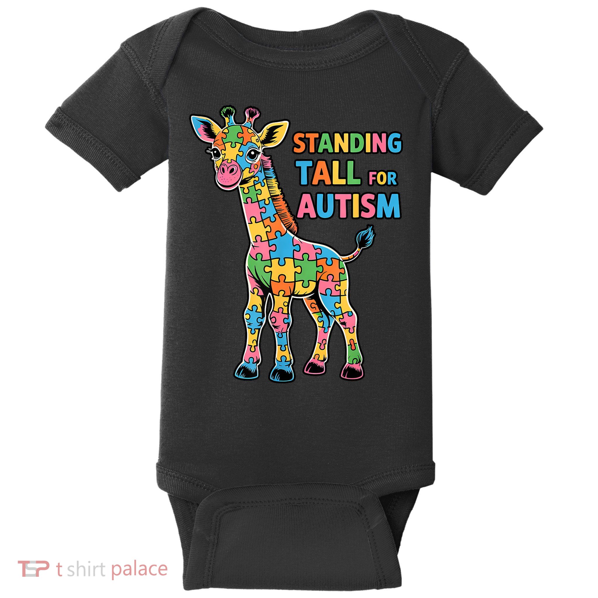 Autism Awareness Month April Puzzle Acceptance & Inclusion  Baby Bodysuit