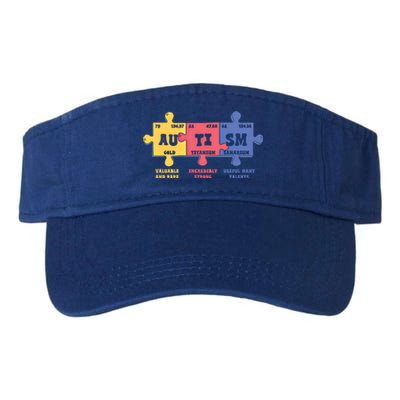 Autism Awareness Month Elets Periodic Table Design Cute Gift Valucap Bio-Washed Visor