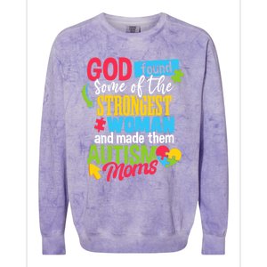 Autistic Awareness Month Autism Mom Cute Gift Colorblast Crewneck Sweatshirt