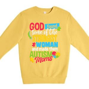 Autistic Awareness Month Autism Mom Cute Gift Premium Crewneck Sweatshirt