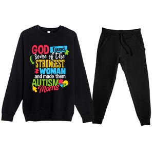 Autistic Awareness Month Autism Mom Cute Gift Premium Crewneck Sweatsuit Set